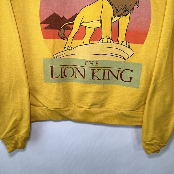Disney The Lion King Crew Neck Sweatshirt Womens Size Medium Yellow‎ Long Sleeve - Picture 4 of 9
